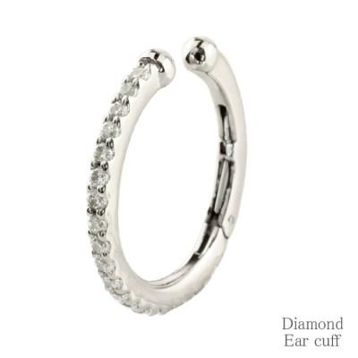 ふるさと納税 中央市 プラチナ　ダイヤモンド　イヤーカフ