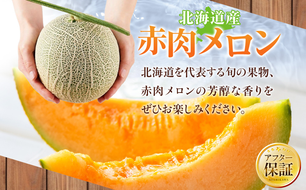 【26年発送先行予約】北海道産赤肉メロン約1.3kg×1玉 (2026年7月中旬から発送開始予定)【 果物 くだもの フルーツ メロン 赤肉 赤肉メロン 旬 お取り寄せ 甘い 北海道産 旭川市 北海道