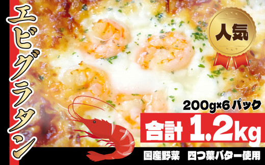 エビ グラタン 国産野菜を使った アメリケーヌ仕立て エビグラタン 200g × 6パック | 冷凍食品 加工品 人気 グラタン おかず 国産 野菜 ふるさと納税 便利 保管 真岡市 栃木県 送料無料