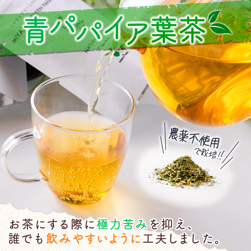 ［お試し］グリーンパパイアティー 葉茶セット（ティーバッグタイプ）ポスト投函【P2】_イメージ3