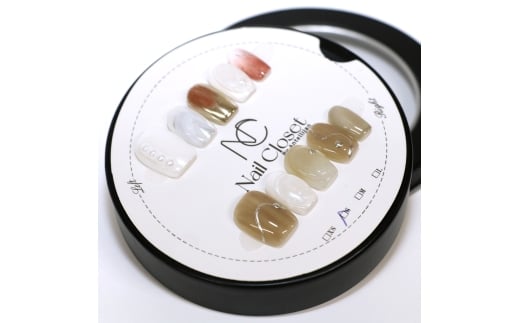 ネイルチップ　ショート【月白】Sサイズ　Antellijan大宮ネイルサロンのハンドメイド　S2-S　【11100-2107】