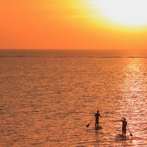 【ふるさと納税】【ハレタオーシャンサポート】夜遊び【サンセット＆ナイトSUP】2名様