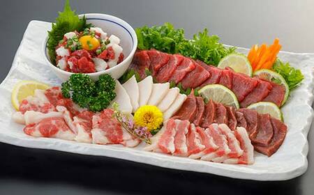 FKP9-667 【桜屋】馬刺し6種540g（専用醤油付き 150ml×1本） 馬 サクラ肉 さくら肉 桜肉 馬肉 肉 食品
