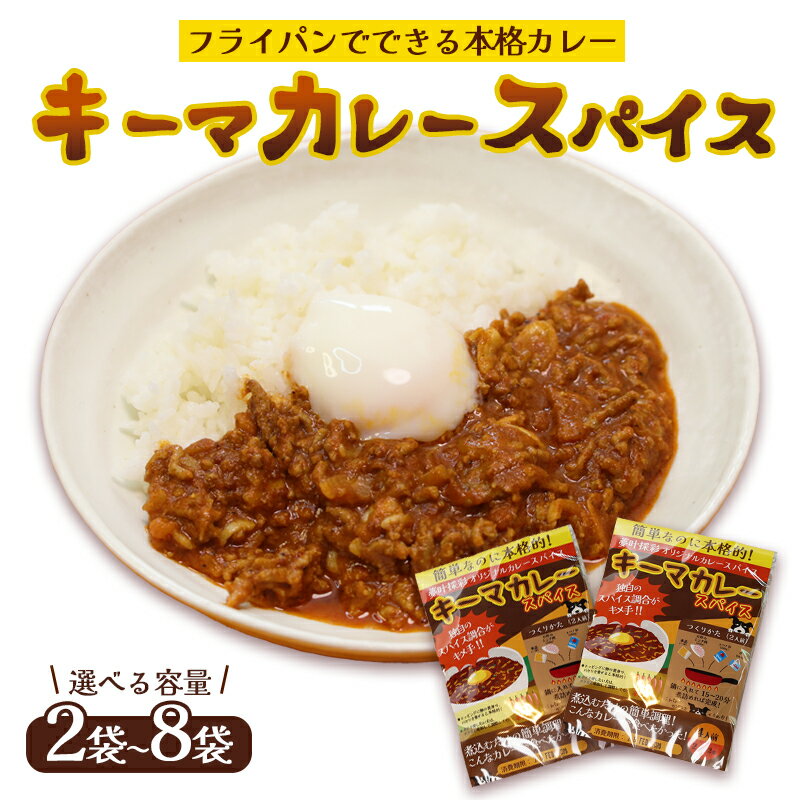 【ふるさと納税】本格キーマカレースパイス 2袋 8人前（1袋4人前） / カレー スパイス グルテンフリー 綾部市 / 夢叶ベース［BSDW029］