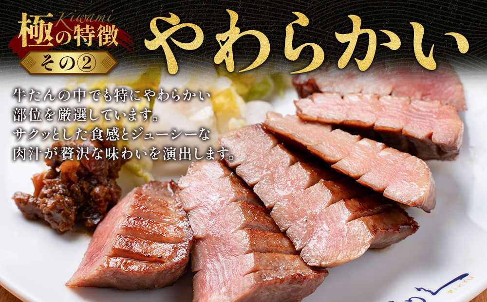 牛たん炭焼利久 牛たん極（塩味）2箱セット【 肉 にく 牛肉 牛たん タン 仙台 名物 厚切り 焼肉 プレミアム バーベキュー BBQ アウトドア キャンプ ジューシー 柔らかい 風味豊か 旨味 冷凍