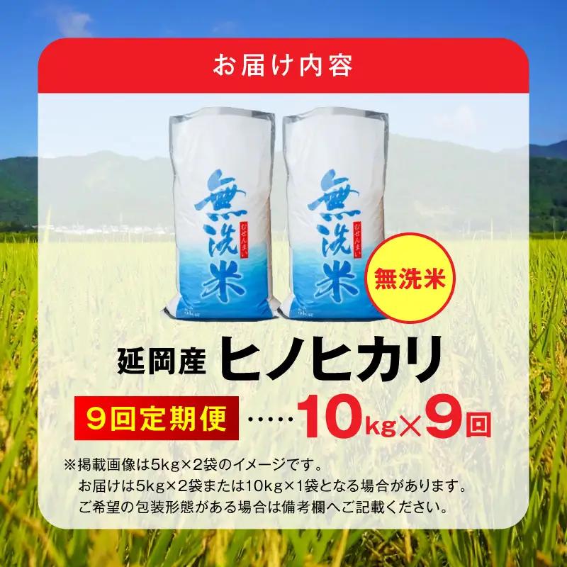 延岡産ヒノヒカリ（無洗米）10kg 9ヶ月定期便 N0218-YJ005
