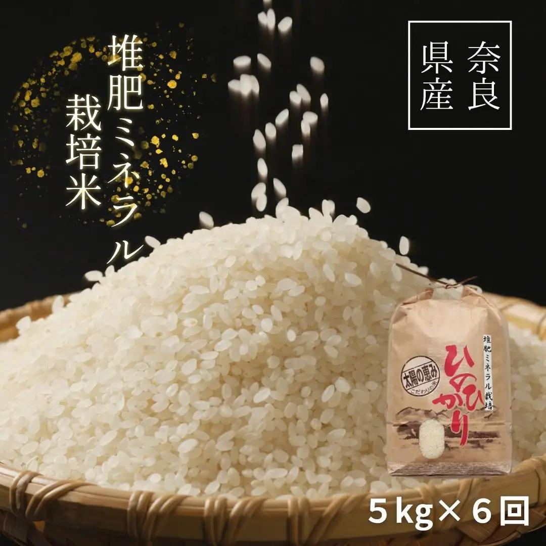 【6回定期便】ひのひかり 白米 5kg×6回 全30kg 奈良県 三宅町 ヒノヒカリ 志埜米穀店
