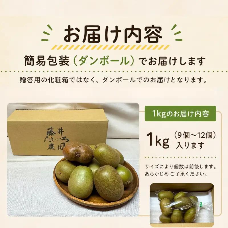 【家庭用】キウイ 黄金甘露 1kg 山口県 阿武町産 数量限定 国産 果物 黄色キウイ《2026年9月中旬～10月中旬発送》