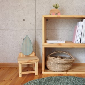こども椅子　しずく（color：ソーダー）｜椅子 インテリア 家具 木 椅子 椅子 椅子 ※着日指定不可