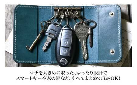 本革5連キーケース ノワール(黒色)　滋賀県長浜市/株式会社ブラン・クチュール[AQAY022]