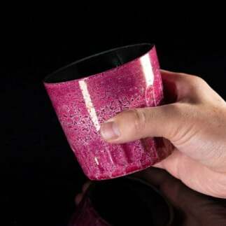 【グランプリ受賞】有田焼 大理石のような質感 ロックカップ 麟 Lin Marble Old Garnet 1個【金照堂】ロックグラス ウイスキーグラス 焼酎グラス 高級食器 有田焼 ギフト A40-