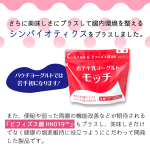 岩手 牛乳 ヨーグルト モッチ 低糖 550g 6袋 【株式会社岩手牛乳】／ パウチヨーグルト パウチ 便利 手軽 もっちり 食感 ビフィズス菌 食物繊維 オリゴ糖 腸活 菌活 ご当地グルメ 総量 3