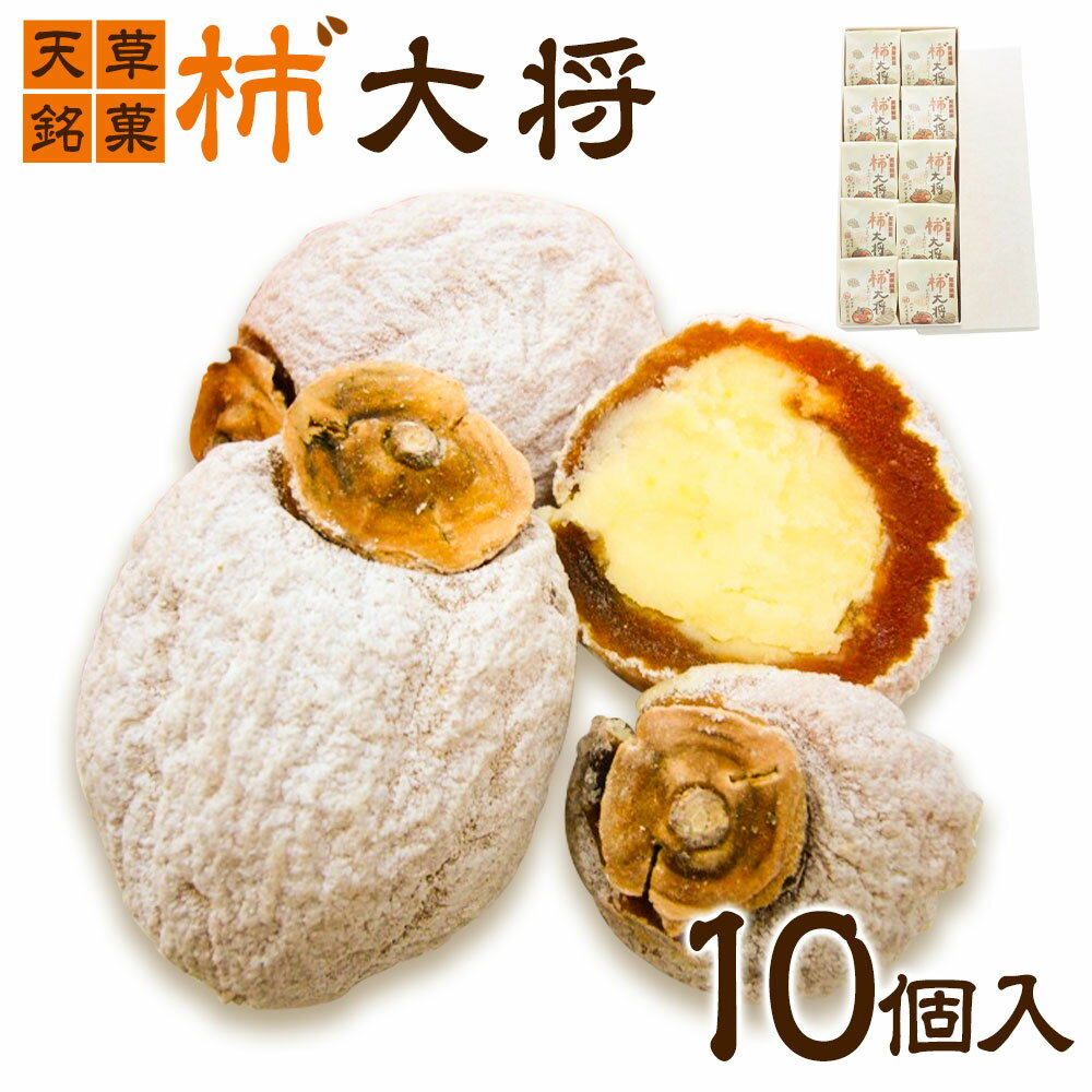 【ふるさと納税】柿 ゛大将 10個入り 黒瀬製菓舗和菓子《90日以内に出荷予定(土日祝除く)》かき 手作り 年始のお菓子 お歳暮 お年賀 老舗 黒瀬製菓舗 熊本 天草 苓北