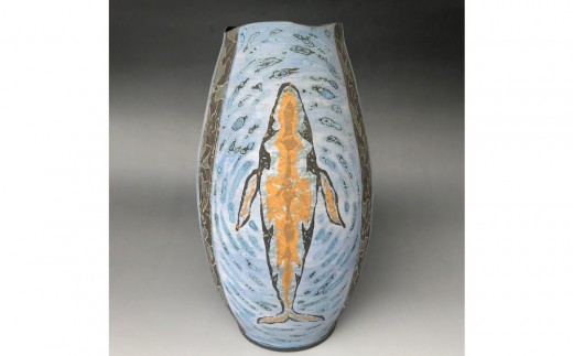
                  益子焼 クジラのいる花器 | 栃木県 伝統工芸品 美術品 1点限定品 一点物 陶器 陶芸 作家
                