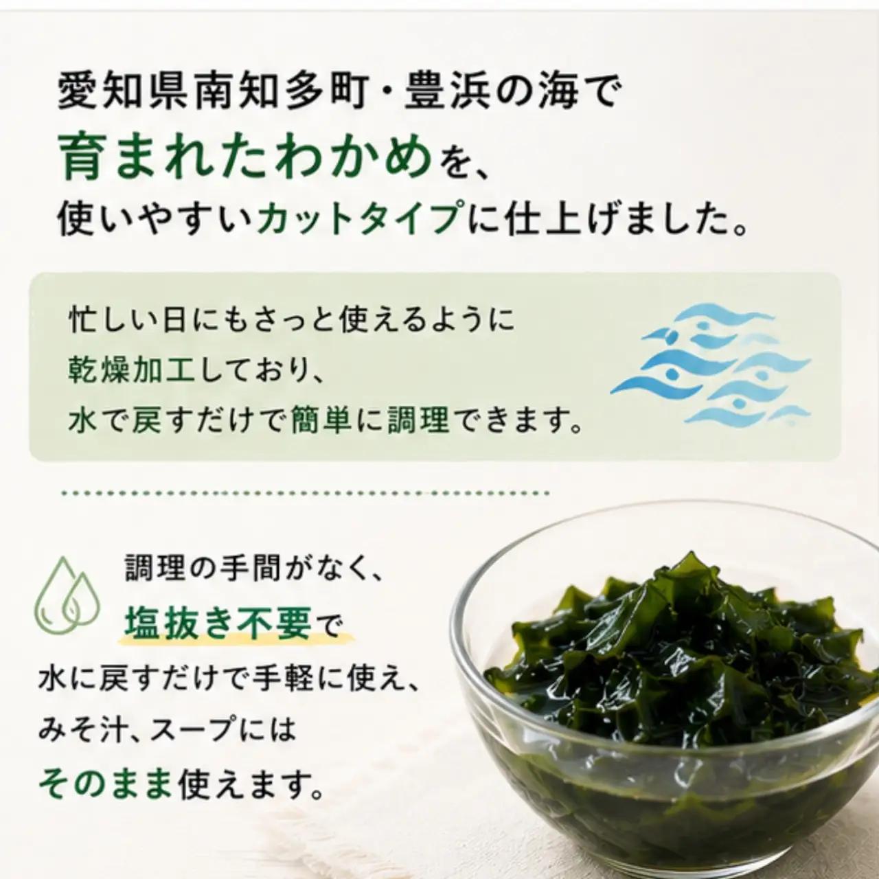 カットわかめ 計150g(15g×10袋） チャック袋入 わかめ
