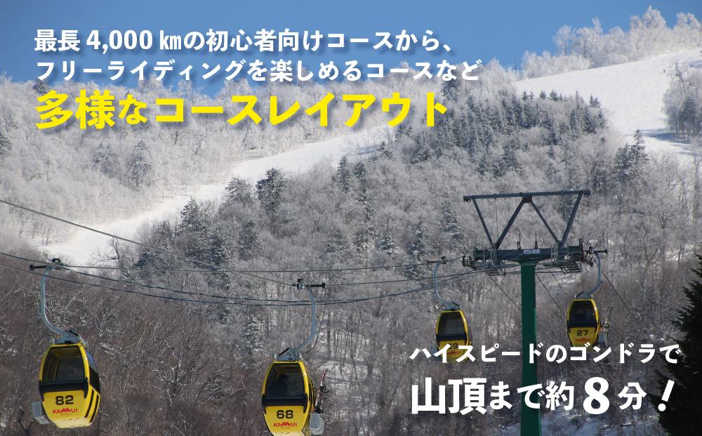 カムイスキーリンクス:大人のスキーフルセットレンタル1日券(お一人様分)・ハイエンドモデルアップグレード付き