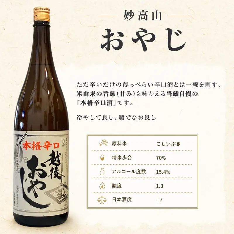 上越市 日本酒 晩酌 1800ml 2本 飲み比べ セット 妙高山 能鷹 新潟 新潟県 上越 地酒 セット お酒送料無料