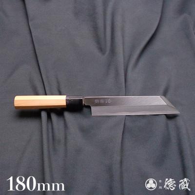 ふるさと納税 高知市 土佐打ち刃物 ムキモノ包丁 180mm/片刃/上白鋼/イチイ八角柄/徳蔵オリジナル【AC097】