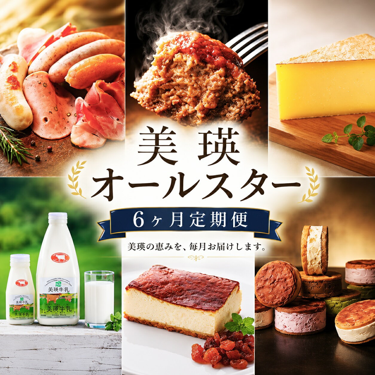 【ふるさと納税】北海道 美瑛 オールスター 定期便 6回便 | ハンバーグ ベーコン ウインナー スイーツ チーズ 牛乳 ヨーグルト 食べ比べ 送料無料 セット ギフト 人気 おすすめ ランキング 6か月 6回便 6回