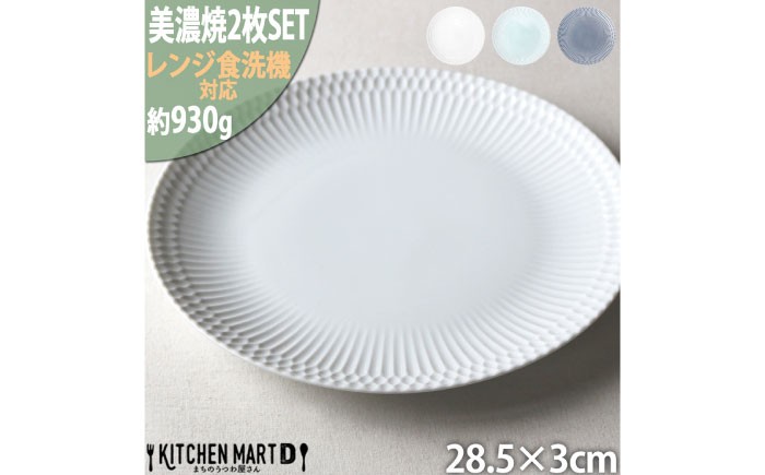 
            【美濃焼】【選べる3色】 さざなみ 28丸皿 2枚セット 瑞浪市 / 小田陶器 JS企画 皿 お皿 プレート 食器 [AZAZ288]
          