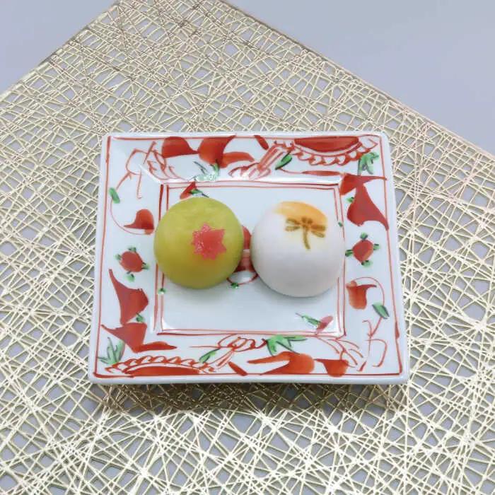【波佐見焼】夢万歴草華紋 角皿 5客揃 食器 皿 【不二商店】 [UC19] 波佐見焼