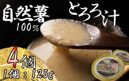 とろろ 125g×4個 自然薯100％ 小分け とろろ汁