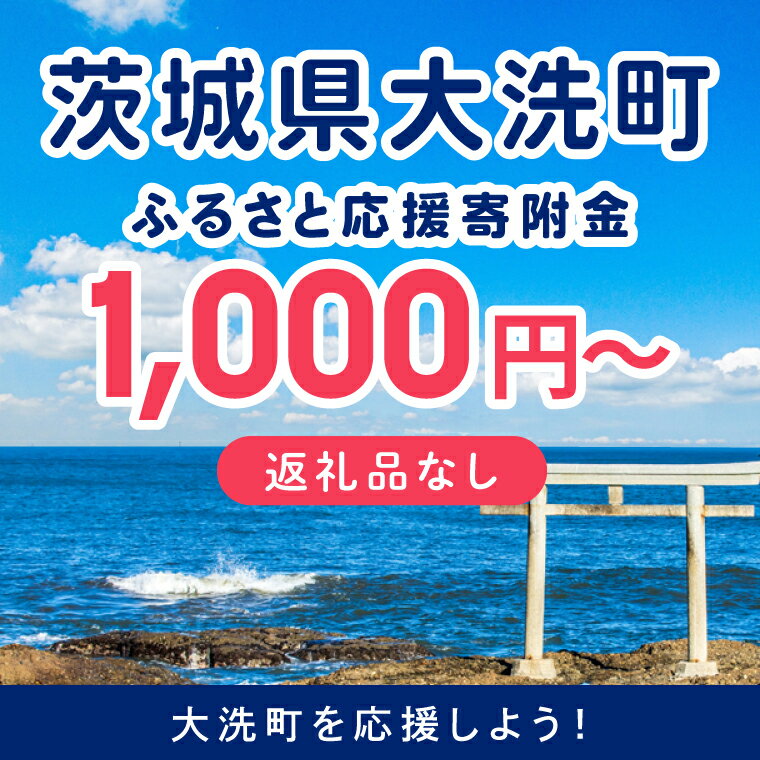 【ふるさと納税】【返礼品なしのご寄附】茨城県大洗町 1口 1,000～10,000円【選べる寄附金額】茨城県 大洗町 応援寄附金 寄附のみ