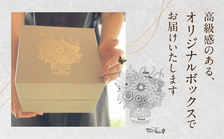 和び咲びオリジナルBOXフラワー（プリザ・ドライフラワー）　ブルー　花　お花　お花ボックス　お花のインテリア　 お花のアレンジ