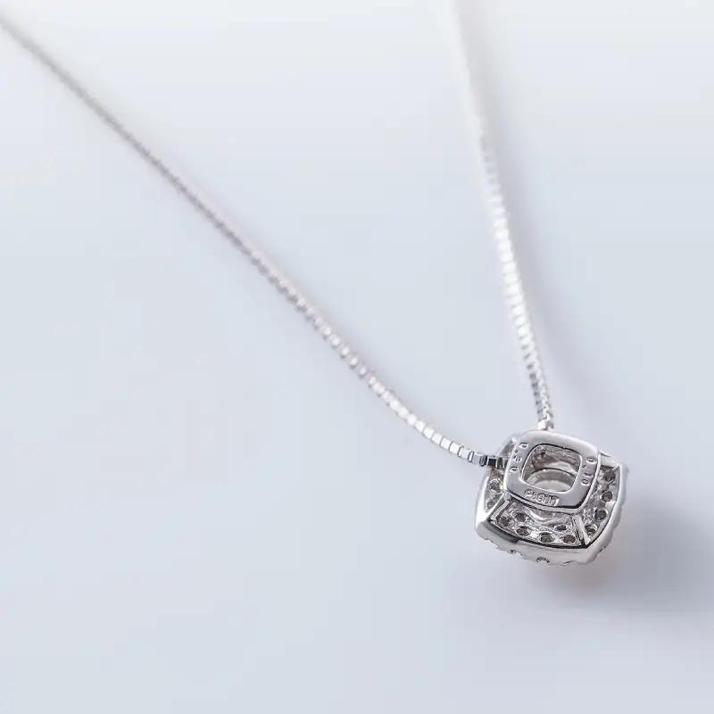 【高島屋選定品】プラチナダイヤモンド ペンダント 中石ダイヤ 0.5ct D SI2 EX (GIA)【鑑別書付き】