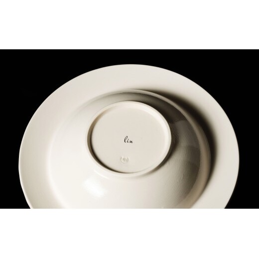 ＜NYが認めた逸品＞  有田焼 麟 Lin NY Soup Bowl Pearl 1枚 【金照堂】 パスタボウル スープボウル サラダボウル ボウル bj078_イメージ5