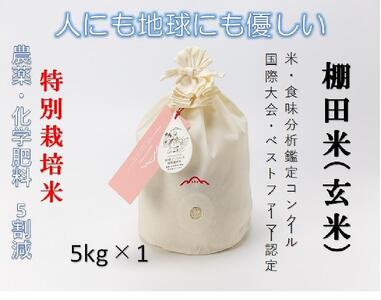 【2025年産新米】魚沼産コシヒカリ 苗場プリンセス 特別栽培米 農薬化学肥料5割減 玄米（5kg）×1（コットン袋入り）