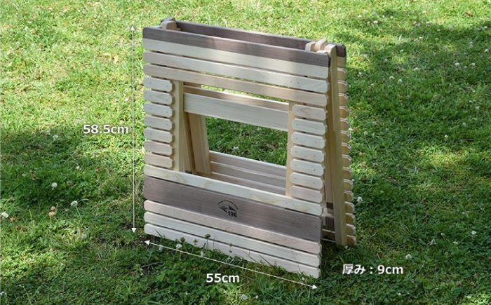 2つ折りフラットバーナーキャンプテーブル KUROSON400FB / アウトドア アウトドアグッズ キャンプ テーブル ひのき ウォールナット 人気 おすすめ 【196｜ひのきのキャンプ用品】 [A