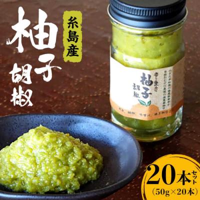 ふるさと納税 糸島市 香り豊かな柚子胡椒 20本 セット 糸島市/OHANAcamp&amp;bbq[AUB003]