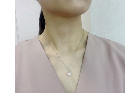 真珠 ペンダント 7.5-8.0mm 真珠会館 ネックレス パール 一粒 アクセサリー アコヤ真珠 本真珠 akoya ファッション フォーマル カジュアル 冠婚葬祭 慶事 結婚式 卒業式 入学式 お