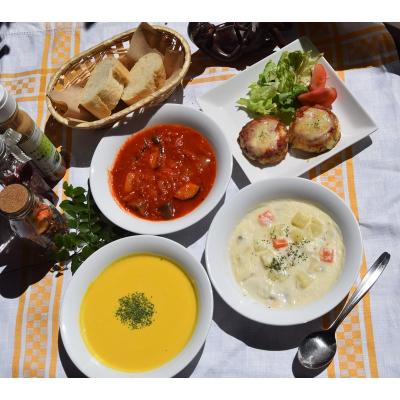 ふるさと納税 甲府市 化学調味料無添加スープ3食&豆腐と地鶏のイタリアンハンバーグ6個入りセット |  | 01