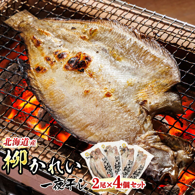 【ふるさと納税】柳かれい 一夜干し 2枚×4個セット ＜北海道産＞柳かれいを一夜干しに 【発送時期が選べる！】 すぐ 届く 個包装 ひもの ワンストップ特例制度 オンライン 魚介類 魚 魚介 干物 切り身 冷凍 パック 北海道 釧路町 釧路超 特産品 br02