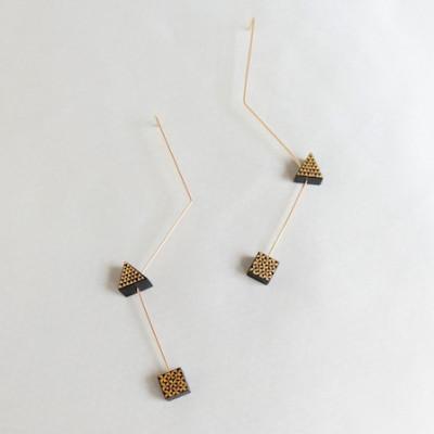 ふるさと納税 ふじみ野市 伝統技法　截金「KIRIKANE」アクセサリー　ピアス 落星 “ochiboshi”