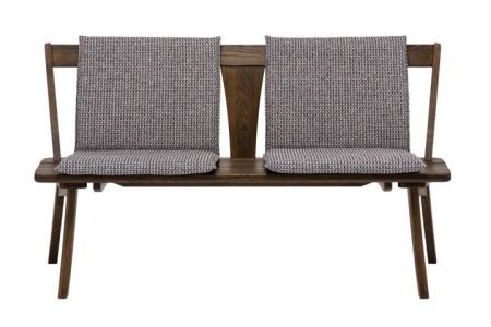 D216-01 悠プレミアム 背付ベンチ（クッション付き）【国産栗材】JYU-LB31-120 PGK/EハウゼンNV