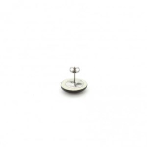【美濃焼】青錆むらタイルピアス(直径15mm)【1395805】