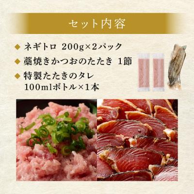 ふるさと納税 室戸市 【お試しセット】 土佐流藁焼きかつおのたたき1節と高豊丸ネギトロ400g |  | 03