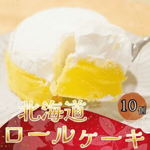 【北海道深川市】北海道ロールケーキ　10個入り【配送不可地域：離島】【1698327】