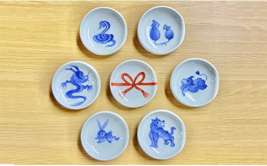 
            そうた窯 干支丸箸置き7枚セット 子～巳 有田焼 はしおき 30000円 3万円 A30-768
          