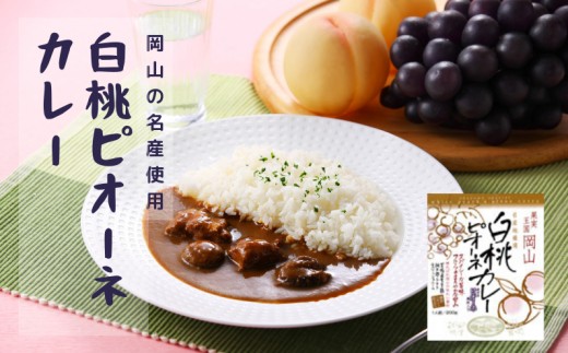 ご当地カレーとしても大人気！「白桃ピオーネカレー」。