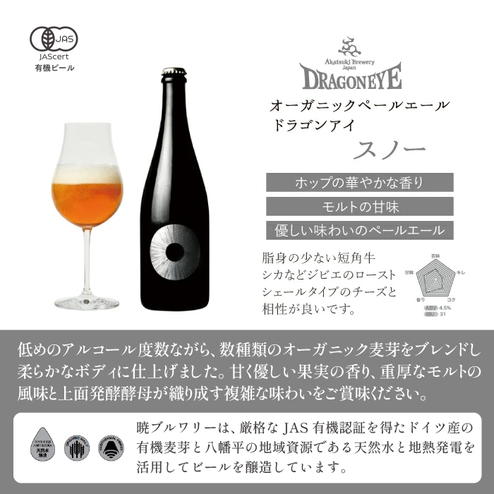 【ご贈答用】ドラゴンアイ「エールセット」750ml瓶【オーガニックビール】
