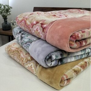 【ダブルサイズ】暖かふんわりアクリルマイヤー2枚合わせ毛布 ピンク1枚 M-87611-PI【1506800】