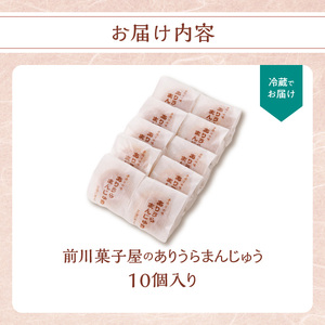 前川菓子屋のありうらまんじゅう 10個 ／ まんじゅう【A143】