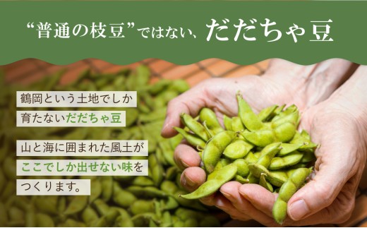 【冷凍だだちゃ豆】【定期便6ヶ月】鶴岡産 さや付き 480g(80g×6袋)×6回｜食べきり小分け・レンジで簡単な冷凍枝豆（おつまみ・おやつ）だだちゃ喜左衛門株式会社　| 枝豆 えだまめ 豆 だだちゃ