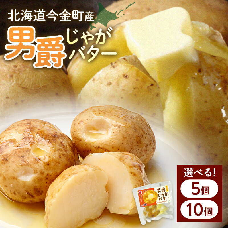 【ふるさと納税】＼選べる個数／北海道今金町産 男爵じゃがバター 5個 or 10個 いも 芋 じゃがいも じゃが芋 おやつ おつまみ F21W-568var