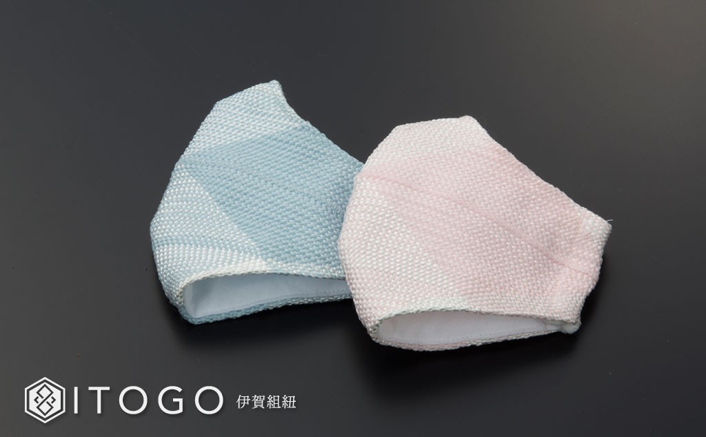 
                  マスク 大人用マスク 伊賀 組紐 Alice ( アクア / サクラ 各MLサイズ )( M 12.5 × 11cm / L 13 × 13cm ) 箱入り【itog0008-cho】
                