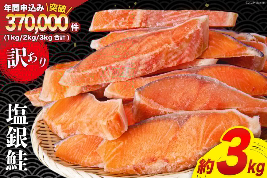 
            訳あり 銀鮭 切身 約3kg [宮城東洋 宮城県 気仙沼市 20564992] 鮭 魚介類 海鮮 訳アリ 規格外 不揃い さけ サケ 鮭切身 シャケ 切り身 冷凍 家庭用 おかず 弁当 支援 サーモン 銀鮭切り身 魚 わけあり
          